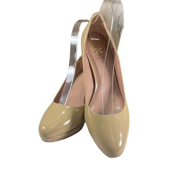 Vince Camuto Beige Leather High Heel Pumps Womens Shoes Size 7.5 - Picture 6 of 12